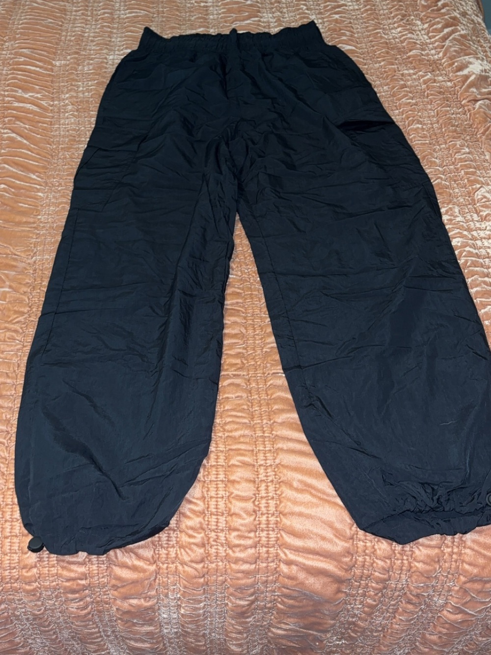 all in motion Black Elastic Waist Windbreaker Pants
